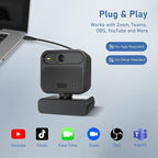 4K Webcam with 2 Microphone, Wide Angle PC Cameras with Mirror & Flip Funtion - Image 8