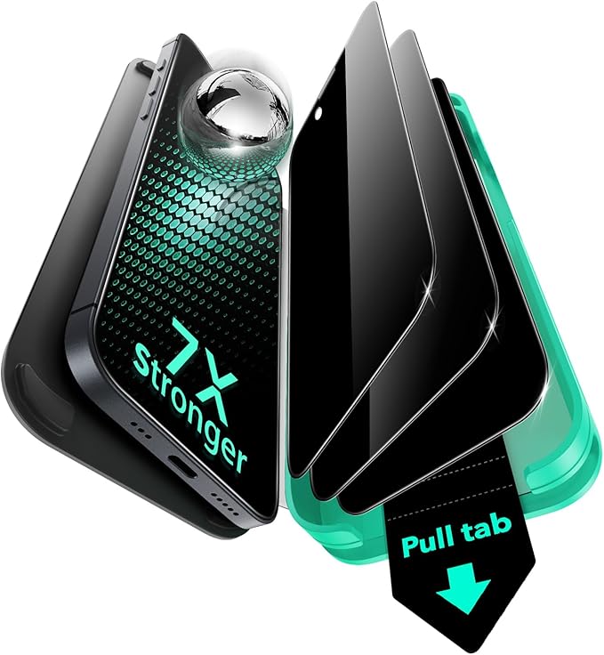 ESR 3 Pack 9H+ Glass for iPhone 16e/ iPhone 14/ iPhone 13/13 Pro Privacy Screen by ESR