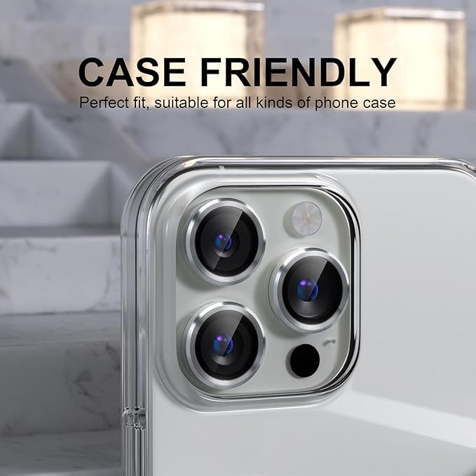 Choiche Compatible for iPhone 16 Pro/iPhone 16 Pro Max Camera Lens Protector - Image 4