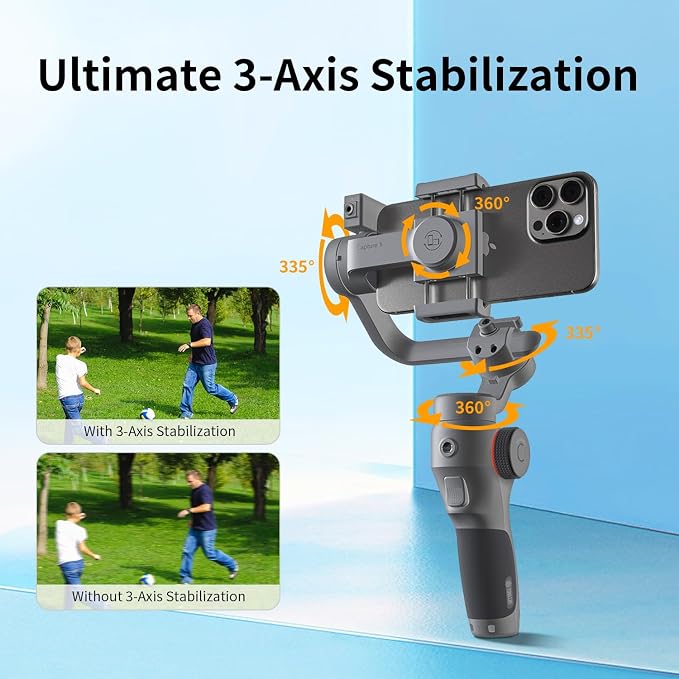 TOALLIN Gimbal Stabilizer for Smartphone, 3-Axis Phone Gimbal - Image 4