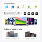 USB C Hub Multiport Adapter for MacBook Pro/Air, 9 in 1 USB C Dongle Dock Mac - Image 8