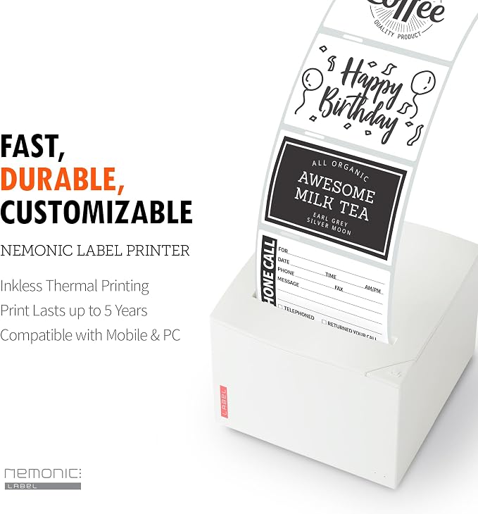 Nemonic Label Printer | Inkless Bluetooth Thermal Label Printer - Image 2