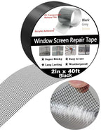 Wohohoho Window Screen Repair Tape, 2 in X 40 FT Black Screen Patch Repair Kit - Image 2