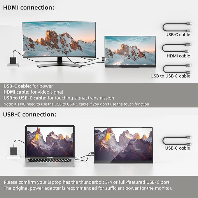 Portable Monitor OLED 15.6 Inch Touchscreen 4K UHD 3840X2160 100% DCI-P3 - Image 5