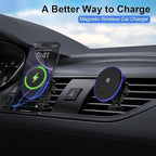 15W Magnetic Car Mount Wireless Charger - Image 6