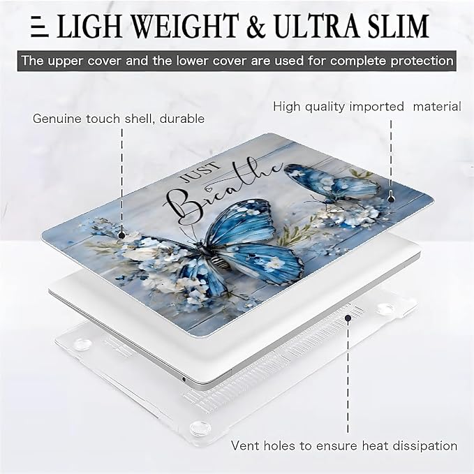 Compatible with MacBook Air 13.3 13.6 Inch Case 2022 2021 2020 2019 Plastic - Image 2