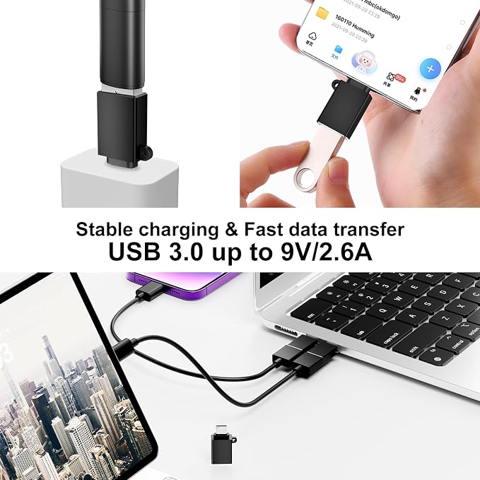 USBC Adapters 8 Pack, Type C to USB Adapter, USBC USBA Male Female Adaptor - Image 6
