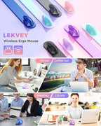 Lekvey Ergonomic Mouse, Vertical Wireless Mouse Rechargeable 2.4 GHz Optical - Image 7