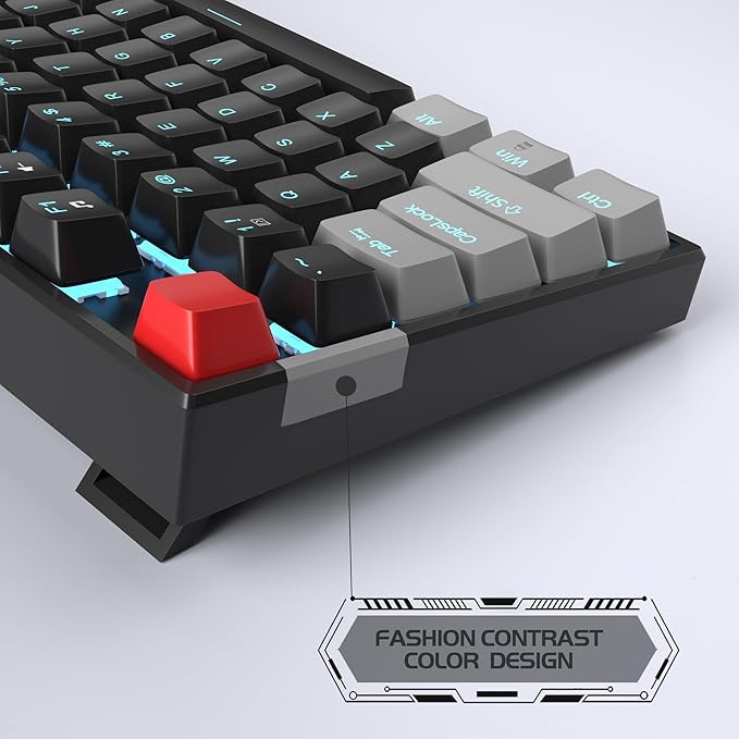 MageGee 75% Mechanical Gaming Keyboard, LED Blue Backlit, 87 Keys Compact TKL - Image 6