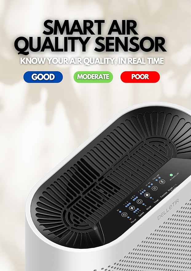 Office Air Purifier with 3-in-1 HEPA Filter Desktop Air Cleaner - Image 3