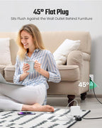 2Ft Extension Cord, SUPERDANNY Mini Surge Protector - Image 6