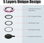 AGVEE 3+3 6 Pack for iPhone 15 6.1" / 15 Plus 6.7" Camera Lens Cover Protector - Image 7