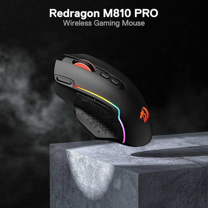 Redragon M810 Pro Wireless Gaming Mouse, 10000 DPI Wired/Wireless Gamer Mouse - Image 2