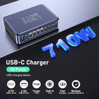 CHIPOFY 710W USB C Charger Block, 10 Port USB C Charging Station, Dual PD3.1 - Image 2