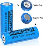 Henreepow 18500 3.2v LiFePo4 Rechargeable Battery, 3.2v LiFePo4 Rechargeable - Image 8