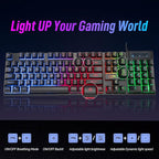 CHONCHOW Wired Gaming Keyboard, 104 Keys Full Size, - Image 2