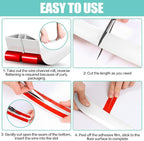 Floor Cord Cover Cavity 0.8"x0.37" Self Adhesive Cord Hider, 3.3FT Low Profile - Image 8