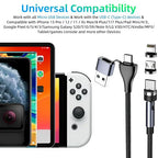 Ankndo 5-in-1 Magnetic Charging Cable, 540° Rotation Magnetic Phone Charger USB - Image 7