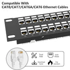 Jadaol 48 Port Shielded Patch Panel Rack or Wall Mount 19-Inch, 2U Cat6A - Image 5