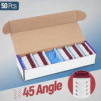 Everest 45° Angled RJ45 Cat5e Keystone Jacks 50-Pack in Red - Image 2