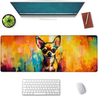 Colorful Chihuahua Large Mouse Pad, Gaming Mouse Pad, Keyboard Mat, Non-Slip by Unknown
