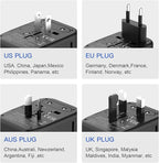 Universal International Power Travel Plug Adapter, 5 in 1 European Travel Plug - Image 4