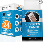 iCloth XL Screen Cleaning Wipes, Lint-Free and Streak-Free, Fast-Drying by iCloth