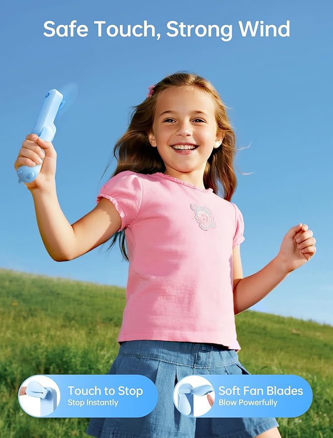 JISULIFE Handheld Fan with 4500 mAh Powerbank Max 37 Hours Runtime, Pocket - Image 7