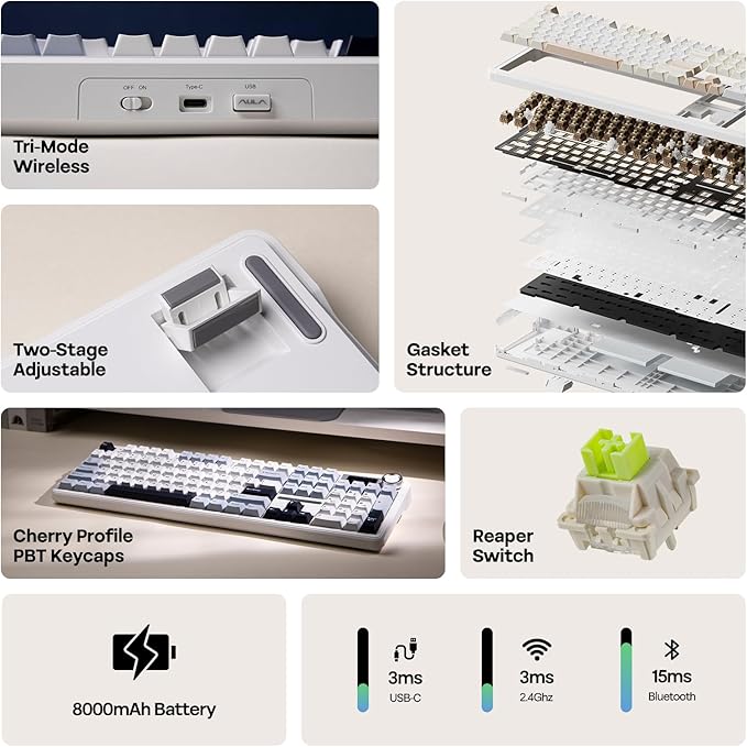 EPOMAKER X Aula F108 PRO Wireless Gaming Keyboard - Image 2