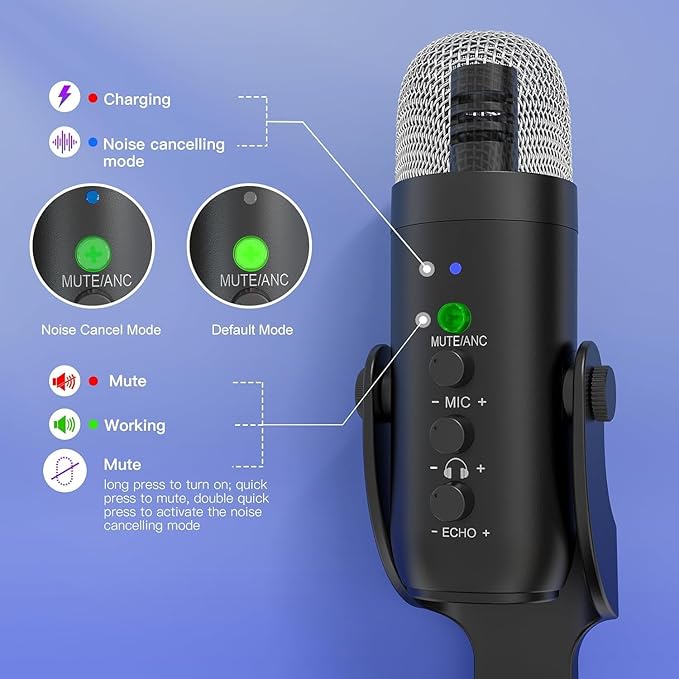 ZealSound Wireless Microphone for PC, Noise Cancellation Podcast Mic - Image 4
