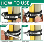 15pcs 1-1/4 Inch Stainless Steel Cable Clamps, Rubber Coated Cushioned - Image 3