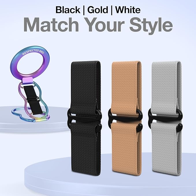 RESPECTED-BRO-Magnetic-Phone-Grip-Stand-with-Finger-Strap, 4-in-1 Magnetic Ring - Image 2