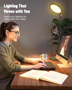 Desk Ring Light with Stand, Adjustable Desktop Light with Phone Holder - Image 5