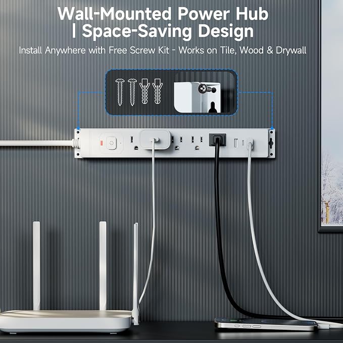 10 Ft Power Strip Surge Protector - Image 5