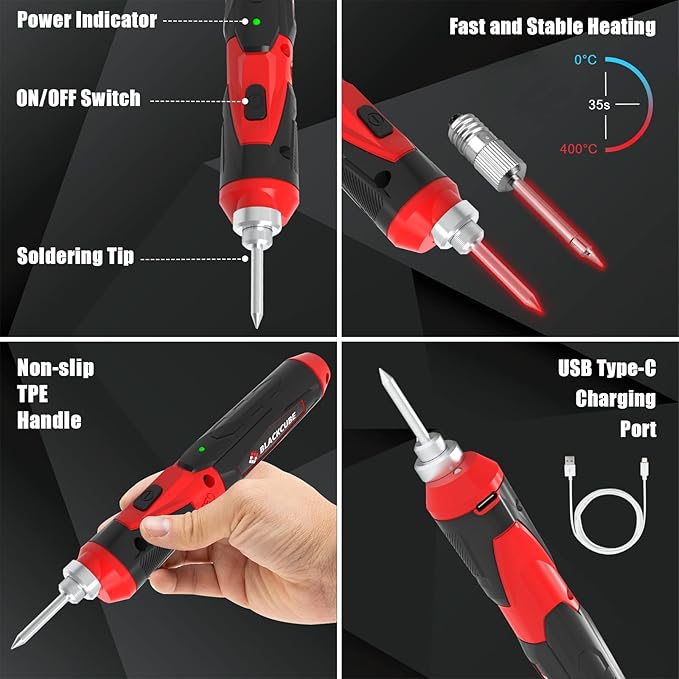 BLACKCUBE Cordless Soldering Iron Kit - Image 3