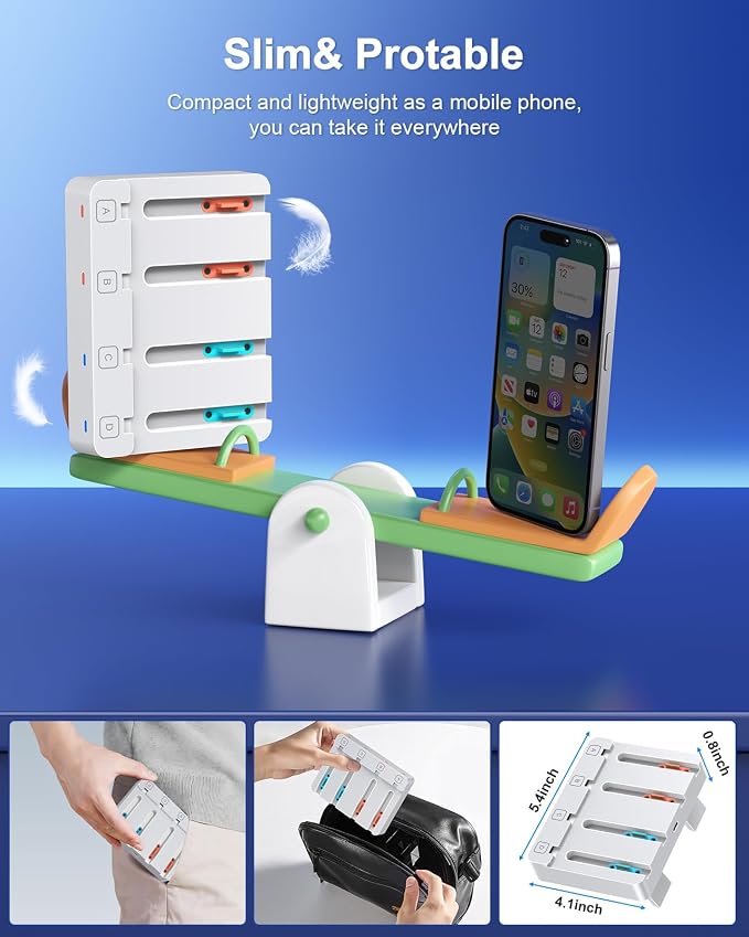 Charger for Nintendo Switch 2 and Switch 1 Controller, Horizontal Charging Dock - Image 5