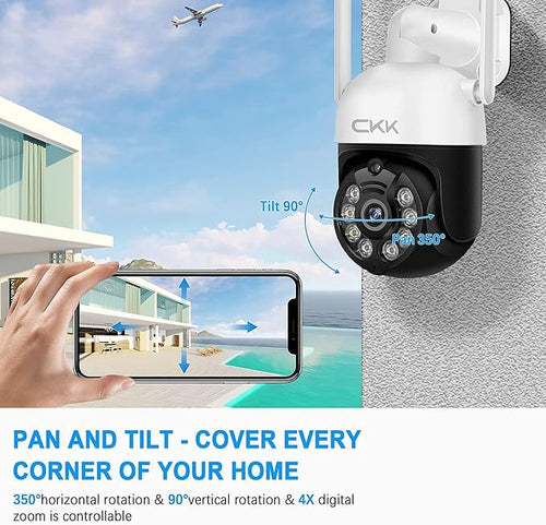 3MP PTZ CKK Cameras, 8 Channel 3MP WiFi Surveillance NVR System, 2 Way Audio - Image 2