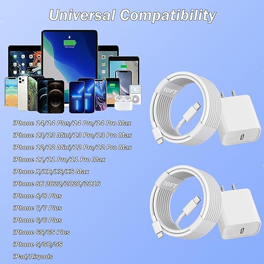 iPhone Fast Charger, 2 Pack PD USB C Wall Charger Block Plug - Image 7