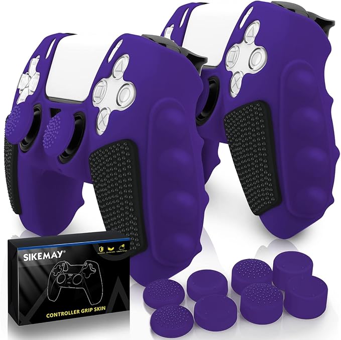 SIKEMAY Anti-Slip PS5 Controller Skin, Soft Thicken Non-Slip Silicone Gel by SIKEMAY