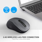 WisFox 2.4G Wireless Mouse for Laptop, Ergonomic Computer Mouse - Image 2