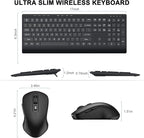 Wireless Keyboard and Mouse Combo, Full Size Quiet Key Computer Keyboard and - Image 8