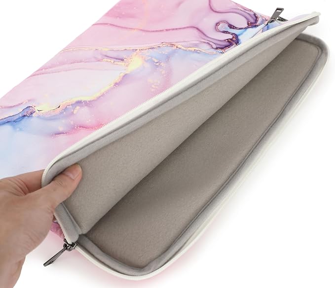 Canvaslove Pink Marble Laptop Sleeve Case Bag - Image 2
