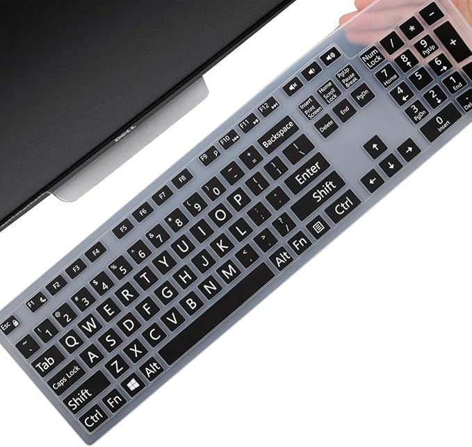 Large Print Keyboard Cover for Dell KM636 KB216 KB216t KB216d KB216p Wired & by MUBUY