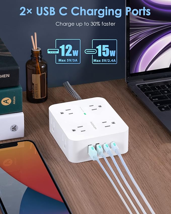 6Ft Surge Protector Power Strip - Image 4