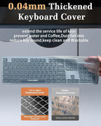 Wired Computers Keyboard with Cover Comfortable Hand Feel, Laser Engraved - Image 2