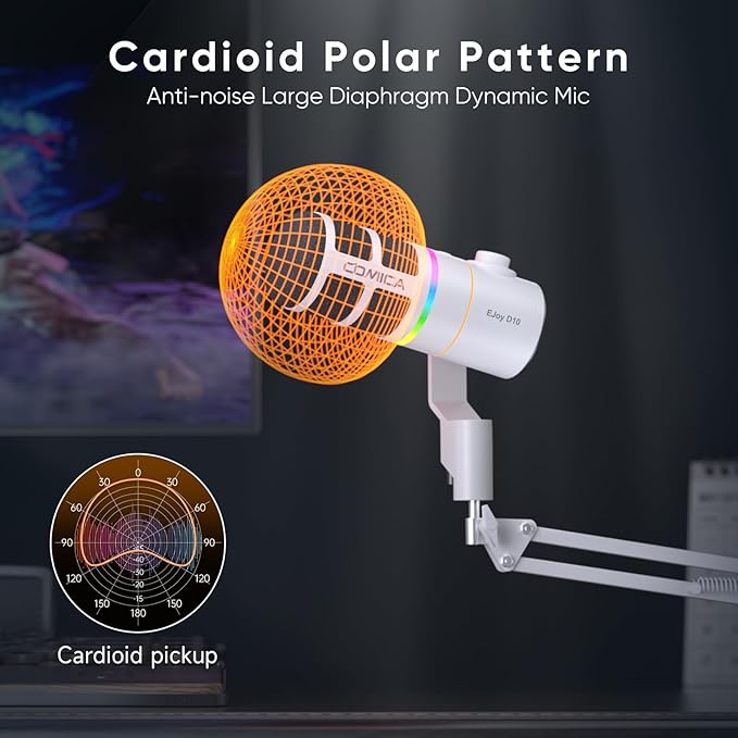 COMICA EJoy D10 USB Gaming Microphone – Boom Arm Mic - Image 6
