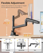 monTEK Heavy-Duty Single Monitor Arm - Image 5