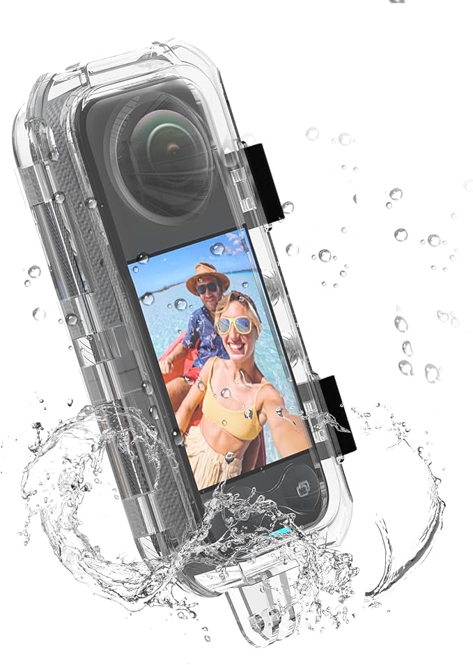Hualele Waterproof Invisible Dive Case 50m/164ft Underwater Camera Housing by H+HUALELE