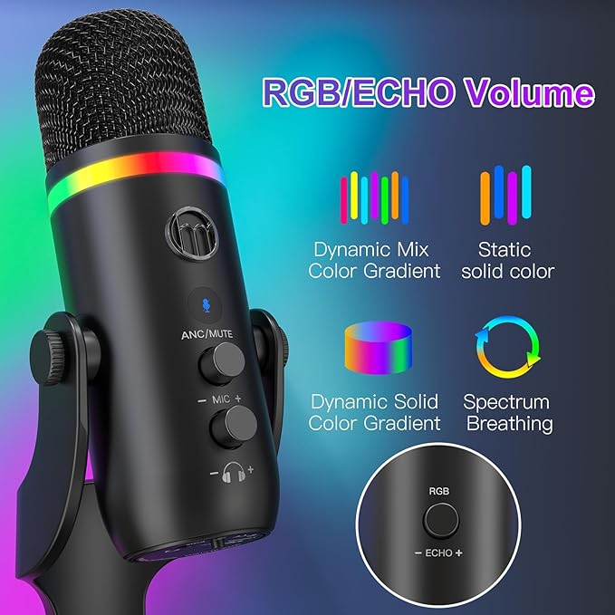 ZealSound Podcast Microphone for PC, USB Noise Cancelling Mic - Image 4