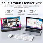 UPERFECT Portable Monitor, 15.6" IPS HDR 1920X1080 FHD Eye Care Travel Screen - Image 7